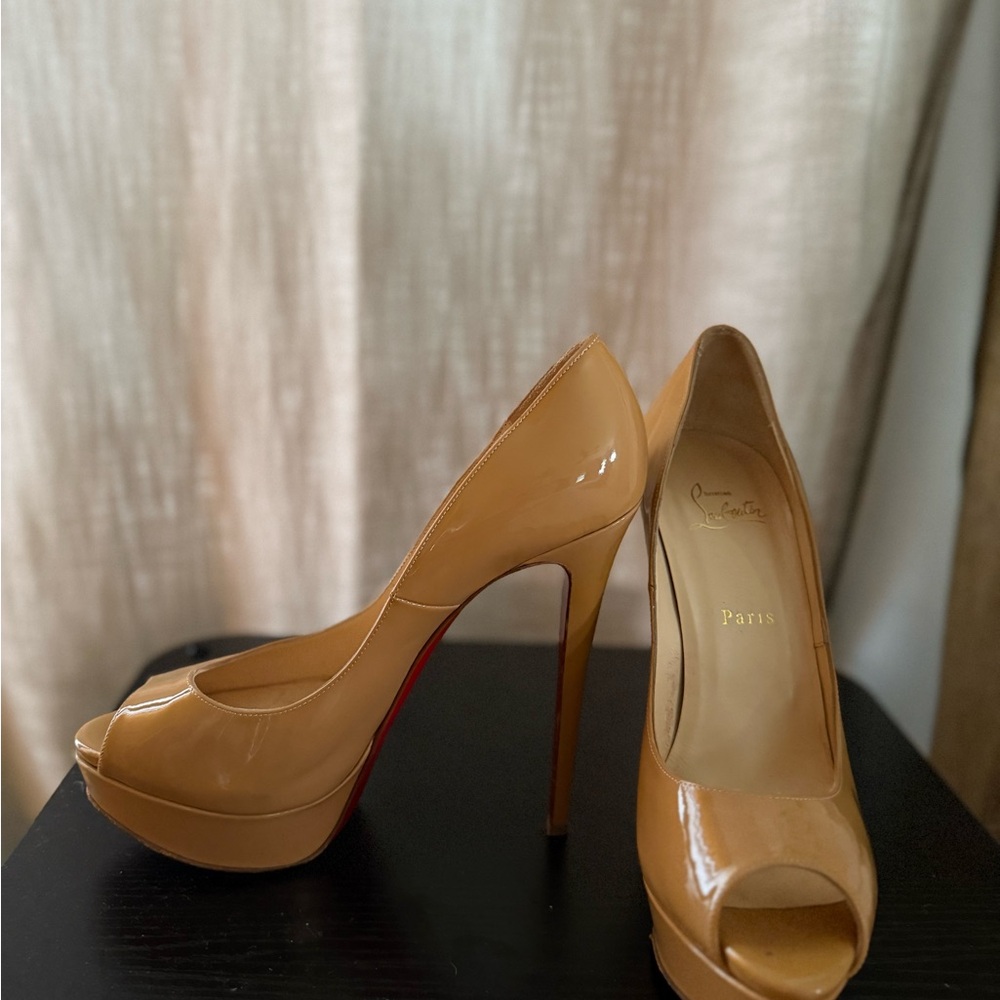 Christian Louboutin Tan Stiletto Heels